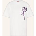 Reduzierte Weiße Bestickte KENZO T-Shirts aus Baumwolle für Damen Größe M 