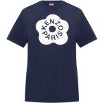 Reduzierte Marineblaue Blumenmuster KENZO T-Shirts aus Baumwolle für Herren Größe XS 