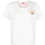 Reduzierte Weiße KENZO T-Shirts aus Baumwolle für Damen Größe L 