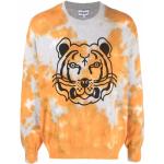 Reduzierte Orange Batik KENZO Tiger Herrensweatshirts aus Baumwolle Größe XS 