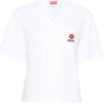 Reduzierte Weiße Bestickte KENZO Logo Shirts mit Tasche für Damen Größe M 