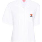 Reduzierte Weiße Bestickte KENZO Logo Shirts mit Tasche für Damen Größe S 