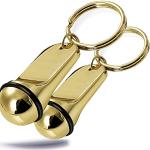 Goldene Kerafactum Schlüsselanhänger mit Namen glänzend personalisiert 