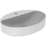 Weiße Keramag Ovale Aufsatzwaschbecken & Aufsatzwaschtische mit Hahnloch 