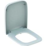 Keramag WC-Sitz Renova Nr.1 Plan, 572120000 Toilettendeckel in eckiger Ausführung, Soft-Schließ-Komfort, Edelstahlscharniere, Weiß, Duroplast, 03873 7