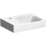Weiße Keramag Xeno Handwaschbecken & Gäste-WC-Waschtische mit Hahnloch 