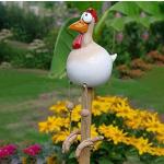 Weiße Art Deco 16 cm Deko-Vögel für den Garten mit Tiermotiv aus Keramik 