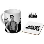 Keramik-Kaffeetasse mit Untersetzer, Motiv: Arctic Monkeys