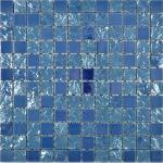 Blaue Quadratische Mosaik Wandfliesen aus Keramik 