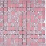 Pinke Mosaik Wandfliesen matt aus Keramik 