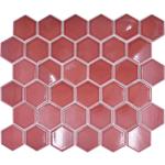 Bordeauxrote Mosaik Wandfliesen matt aus Keramik 