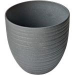 Anthrazitfarbene 21 cm Runde Übertöpfe 21 cm aus Keramik 