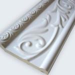 Weiße Mosafil Fliesen-Bordüren glänzend aus Keramik 