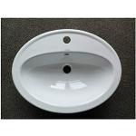 Weiße Ovale Einbauwaschbecken & Einbauwaschtische aus Keramik 