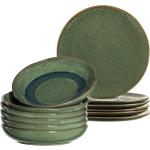 Reduzierte Grüne LEONARDO Speiseteller & Essteller 27 cm aus Keramik 12-teilig 