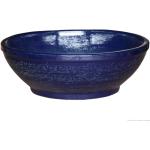 Blaue Bonsaischalen 50 cm aus Keramik Indoor 