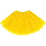 Gelbe Kinderunterwäsche mit Pailletten aus Tüll für Mädchen 