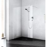 Silberne Bodengleiche Duschen & Walk-In-Duschen aus Glas mit Wandhalterung 