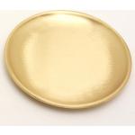 Goldene 12 cm Runde Kerzenteller Matte aus Messing 