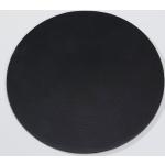 Schwarze 14 cm Runde Kerzenteller gebürstet aus Kunststoff 