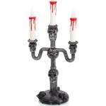 Schwarze Antike Kandelaber & Kerzenleuchter mit Halloween-Motiv 