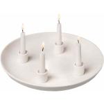 Weiße DRAGIMEX Runde Kerzenständer & Kerzenhalter matt aus Porzellan 