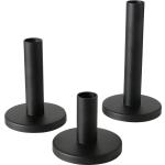 Schwarze Moderne 16 cm Runde Kerzenständer Sets 3-teilig 