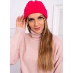 Rosa Unifarbene Angies Glamour Fashion Bommelmützen & Pudelmützen für Damen für den für den Winter 
