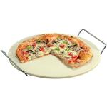 Kesper Pizzastein mit 2 Griffen, Durchmesser 33 cm