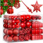 Rote Kesser Christbaumkugeln & Weihnachtsbaumkugeln aus Kunststoff 