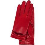Rote Elegante Kessler Lederhandschuhe aus Leder für Damen für den für den Herbst 