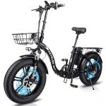 KETELES Klapprad E Bike mit Doppelmotor, 20"×4.0 Elektro Cityräder Faltbar, 48V 23Ah E-Bike Erwachsene, Elektrofahrrad für Herren und Damen, Hydraulische Scheibenbremsen (Schwarz)