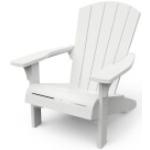 Weiße Keter Adirondack Chairs aus Kunststoff mit Armlehne Breite 50-100cm, Höhe 50-100cm, Tiefe 50-100cm 