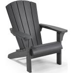 Anthrazitfarbene Keter Adirondack Chairs aus Polyrattan wetterfest Breite 50-100cm, Höhe 50-100cm, Tiefe 50-100cm 
