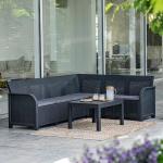 Anthrazitfarbene Moderne Keter Lounge Gartenmöbel & Loungemöbel Outdoor aus Kunststoff mit Kissen 