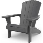 Graue Adirondack Chairs aus Polyrattan mit Armlehne Breite 50-100cm, Höhe 50-100cm, Tiefe 50-100cm 