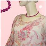 Violette Perlenketten aus Kunststoff für Damen 
