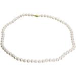 Weiße Elegante Perlenketten aus Gold 14 Karat mit Echte Perle für Damen 