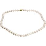 Weiße Elegante Perlenketten aus Gold 14 Karat mit Echte Perle für Damen 
