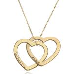 Goldene Herzketten aus Gelbgold personalisiert für Damen 