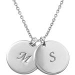 Silberne Buchstabenketten aus Silber personalisiert für Damen 