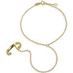 Goldene Elegante Bling Jewelry Damenarmbänder aus Silber 14 Karat 