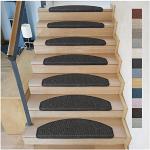 Reduzierte Anthrazitfarbene Moderne Stufenmatten & Stufenteppiche matt aus Sisal selbstklebend 16-teilig 