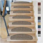 Reduzierte Moderne Stufenmatten & Stufenteppiche matt aus Sisal selbstklebend 12-teilig 