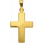 Goldene Kreuzanhänger aus Gold für Damen 