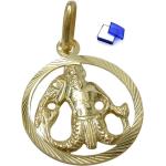 Goldene Wassermann-Anhänger mit Sternzeichen-Motiv aus Gold 9 Karat für Damen 