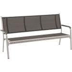Kettler Basic Plus Gartenbank Aluminium/Textilene Silber/Anthrazit 3-Sitzer
