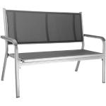 Kettler Basic Plus Gartenbank Aluminium/Textilene Silber/Anthrazit 2-Sitzer