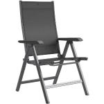 Reduzierte Anthrazitfarbene Kettler Basic Plus Gartenstühle Metall aus Polyrattan mit verstellbarer Rückenlehne Breite 50-100cm, Höhe 100-150cm, Tiefe 50-100cm 
