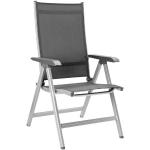 Reduzierte Anthrazitfarbene Kettler Basic Plus Gartenstühle Metall aus Polyrattan mit verstellbarer Rückenlehne Breite 50-100cm, Höhe 100-150cm, Tiefe 50-100cm 